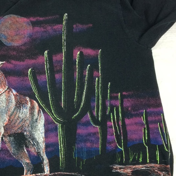 Vintage Hazelwoods Premo Howling Coyote TShirt - Picture 2 of 8